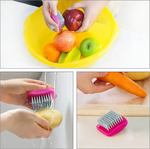 Miniatura 4 de Openfly Cepillo flexible para frutas y verduras, pelador de verduras/frutas con cepillo de frutas flexible para alimentos, verduras, zanahoria