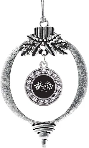 Miniatura 15 de Inspired Silver - Twin One - Adorno festivo de Navidad de plata - Adorno festivo de árbol de Navidad con dije de círculo y circonita cúbica