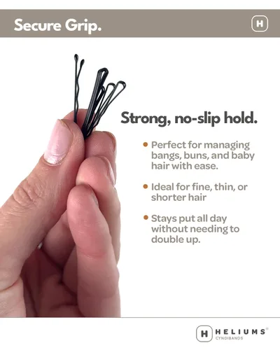 Miniatura 3 de Minihorquillas Heliums - Rubio Ceniza - Paquete de 40, horquillas pequeñas de 1.5 pulgadas para cabello fino y niños