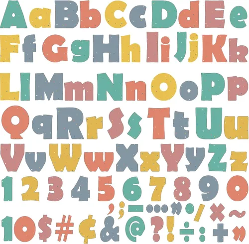 Miniatura 18 de 260 piezas de letras en blanco y negro para tablón de anuncios de aula, paquete combinado de letras de 4 pulgadas, juego de puntos y rayas