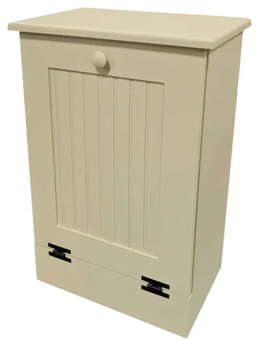 Miniatura 19 de Soporte para cubo de basura/reciclaje de basura rebatible de madera, Pino, S Sólido - Cottage White
