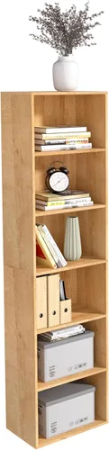 Miniatura 14 de Organizador de Almacenamiento de Madera de 3 Cubos, Estantería Baja de 3 Niveles Organizador de Exhibición de Almacenamiento Independiente, Estante