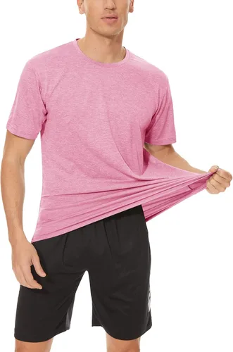 Miniatura 4 de CRYSULLY Camiseta de manga corta para hombre, sin botones, atlética, de verano, casual, de rendimiento