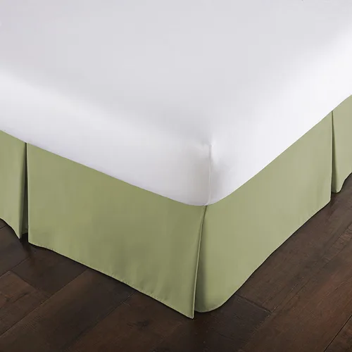 Miniatura 30 de Southshore Fine Linens VILANO Springs faldón para cama plisada, 15 pulgadas, Microfibra, Blanco brillante, gemelo
