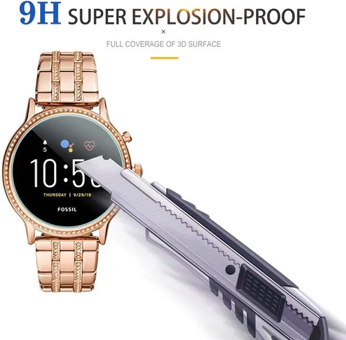 Miniatura 3 de Suoman Paquete de 3 protectores de pantalla para Fossil Gen 5 Julianna HR y Fossil Gen 6 para mujeres y hombres, película protectora de pantalla