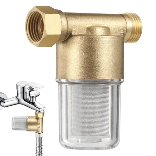 yeesport Filtro de sedimentos para manguera de jardín, filtro de agua en línea, filtro de agua a máquina para calentador de agua eléctrico, ducha,