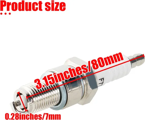 Miniatura 2 de F7TC Bujía para GX120 GX160 GX200 GX240 GX270 GX340 GX390 Generador Cortacésped Tractor Rototiller Bomba de agua Go Kart Mini Bike Labranza Pulidora