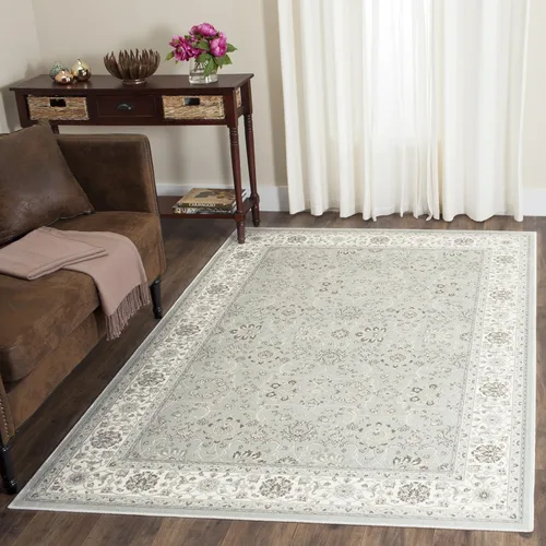 Miniatura 3 de SAFAVIEH Persian Garden Collection - Alfombra de área de 8 x 10 pies 2 pulgadas, color plateado y crema, diseño tradicional de viscosa oriental