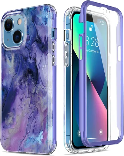 Miniatura 35 de Esdot Funda protectora para iPhone 13 Mini con protector de pantalla integrado, protección de grado militar con diseños de moda para mujeres