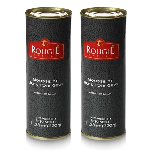 Miniatura 3 de Foie Gras de pato Rougie con trufas – 3.17 oz (90 g), delicia gourmet francesa lista para servir, producto de Canadá - Paquete de 2