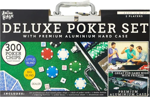 200291/DOM Texas Hold em Poker Case y 300 Chip Pro Champ Set, estándar, múltiple