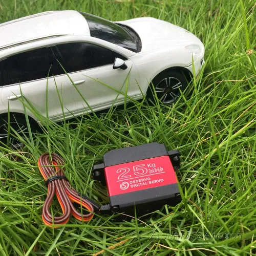 Miniatura 3 de Servo digital RC de 25 kg de alto par, alta velocidad, engranaje metálico completo, resistente al agua, ángulo de control de 180 grados
