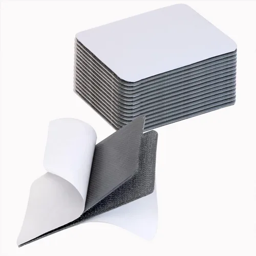 Mini Skater Tiras de gancho adhesivas cuadradas de 3 x 2 pulgadas, resistentes, cinta autoadhesiva con adhesivo para sábanas, sofá, alfombras,
