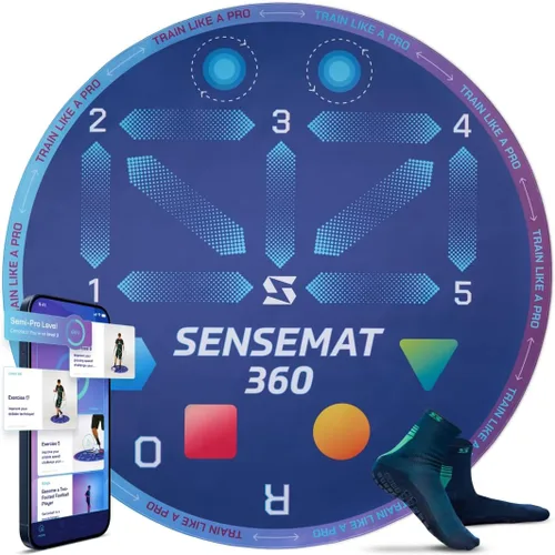 Sensemat 360 Alfombrilla de Entrenamiento de Fútbol | Alfombrilla de Entrenamiento Antideslizante con Diseño de 360 Grados | Entrenamiento de Juego