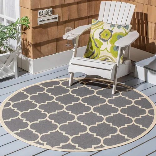 Miniatura 33 de SAFAVIEH Courtyard Collection - Alfombra decorativa de 2 x 3 pies 7 pulgadas, verde oscuro y beige, no desprende pelusa y de fácil cuidado