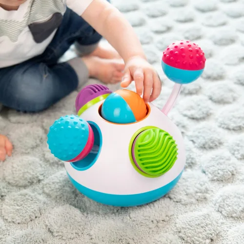 Miniatura 2 de Fat Brain Toys Klickity - Juguetes sensoriales para bebés de 1 año en adelante, actividades de desarrollo temprano multitextura para estimulación