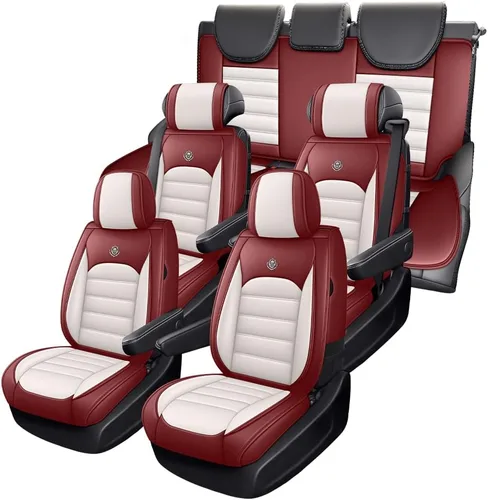 Miniatura 10 de JOJ Funda de asiento de automóvil para Ford Expedition 2007-2026, fundas de asiento de automóvil impermeables de cuero, juego completo, protector