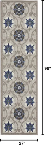 Miniatura 2 de Nourison Home Aloha - Alfombra de 2 pies 3 pulgadas x 8 pies, fácil de limpiar, no se desprende, para dormitorio, sala de estar, comedor y cocina