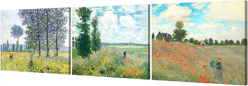 Miniatura 21 de Pinturas clásicas mundiales de Claude Monet Impresión giclée sobre lienzo alargado, pieza de galería para colgar y decorar el hogar, The CliffWalk