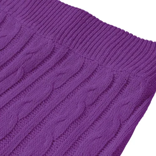 Miniatura 2 de Hugncmy Conjunto de pantalones de suéter de cuello redondo de color sólido para mujer