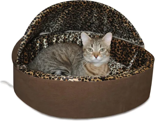 Miniatura 10 de K&H Pet Products Thermo-Kitty Bed Deluxe - Cama Calefactada de Lujo para Gatos Grandes - Cama Calefactada para Mascotas de Interior para Perros
