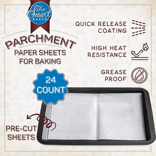 Miniatura 2 de The Smart Baker, hojas de papel de pergamino precortadas, S, Blanco