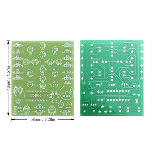 Miniatura 6 de Kit de práctica de soldadura DIY a Alice Music RGY Circular Flash LED Kit de circuito enchufable Kit de soldadura para principiantes (10MHCD2)
