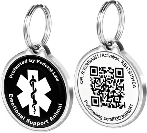 Miniatura 11 de Pet Dwelling Etiqueta de identificación ESA con código QR: etiqueta de animal de apoyo emocional para perros y gatos, escanea para contactar al
