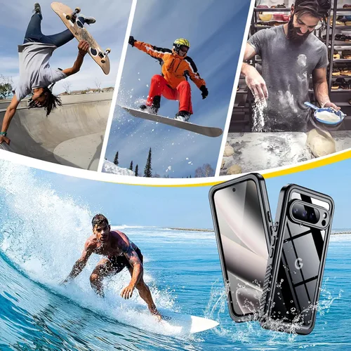 Miniatura 9 de SPIDERCASE Funda impermeable para Google Pixel 10 Pro XL, protección contra caídas de grado militar de 12 pies, resistencia al agua IP68, protector