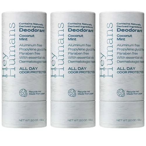 Miniatura 10 de Hey Humans Desodorante, desodorante sin aluminio para mujeres y hombres, contiene ingredientes derivados naturalmente, control de olores durante