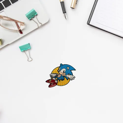 Miniatura 2 de Leaping Sonic - Parche para planchar clásico de Sonic The Hedgehog