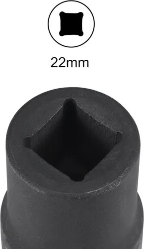 Miniatura 4 de uxcell Enchufe de impacto cuadrado de 1 pulgada por 0.866 in, CR-MO 3.150 in de longitud, tamaños métricos estándar