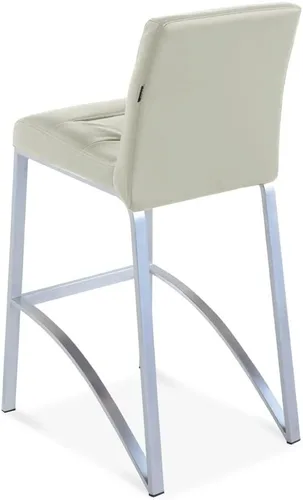 Miniatura 5 de Zuri Furniture Lynx Taburete de bar contemporáneo con base de metal, color gris