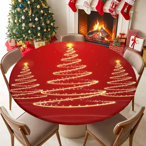Miniatura 12 de Mantel redondo ajustable con bandera de camuflaje estadounidense para mesas de comedor, diseño de estrellas y rayas de camuflaje con borde elástico