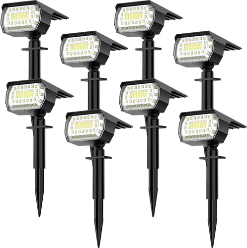 Miniatura 15 de LANSOW Focos solares para exteriores que cambian de color, [7 modos/8 unidades] Focos de paisaje de Navidad, luces solares impermeables