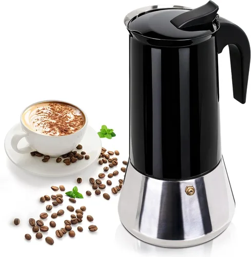 Miniatura 13 de 2 Cup 100ml Moka Pot Stainless Steel Espresso Coffee Maker Stovetop Coffeemaker Italian Classic Style Brewing Greca Cafe Mocha Machine for Cafeteras
