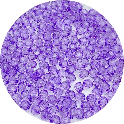 Miniatura 11 de 400 cuentas de cristal redondas acrílicas de 0.315 pulgadas (0.315 in), cuentas espaciadoras facetadas de color para hacer joyas, bricolaje, Rosa