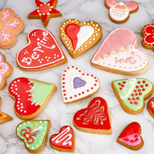 Miniatura 4 de Juego de 5 cortadores de galletas pequeños de acero inoxidable en forma de corazón para niños, fiesta de cumpleaños