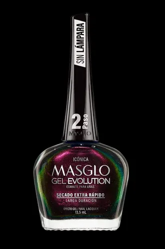 Miniatura 3 de MASGLO GEL EVOLUTION - Esmalte de uñas efecto gel, sin lámpara UV/Led, duración hasta 12 días, 3 unidades, base, esmalte ICONICA, brillo -Efecto Gel
