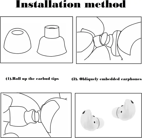 Miniatura 3 de 6 pares de puntas negras de repuesto de silicona S/M/L para Galaxy Buds 2 Pro, compatibles con Samsung Galaxy Buds 2 Pro