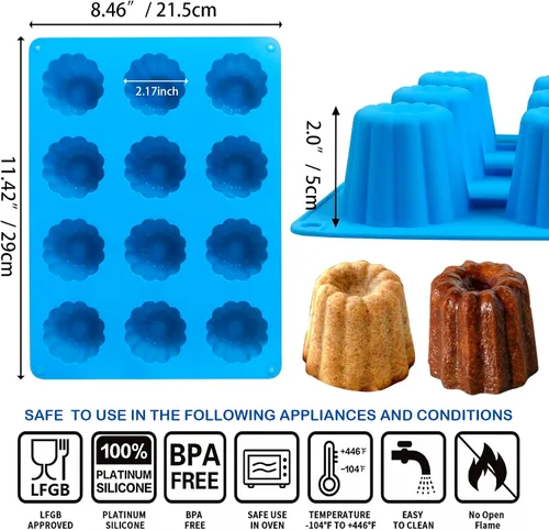 Miniatura 2 de Sidosir 3 piezas Molde para Copitas de Mantequilla de Maní, Molde de Silicona Mini para Tartaletas para Bombas de Grasa Tamaño Bocado, Molde