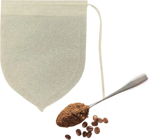 Bolsas de filtro de té desechables con forma de lágrima para té suelto, café en polvo, biodegradables y compostables, bolsas infusoras de té vacías