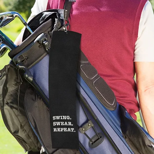 Miniatura 2 de Toalla de golf divertida, Best PAPA by Par, regalos de golf para hombres, accesorios de golf para hombres, toallas bordadas para bolsas con clip