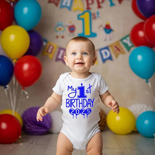 Miniatura 15 de Reaxion Traje de cuerpo entero hecho a mano para bebé niño y niña, mi primer cumpleaños 2024