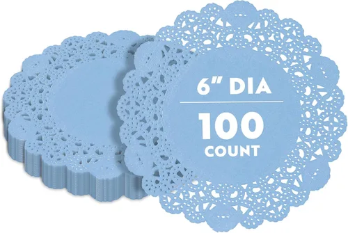 Miniatura 63 de Restaurantware Pastry Tek Blondas de Encaje de 4 x 4 Pulgadas 100 Vajilla Decorativa - Blondas de Mesa Desechables Redondas de Papel Negro
