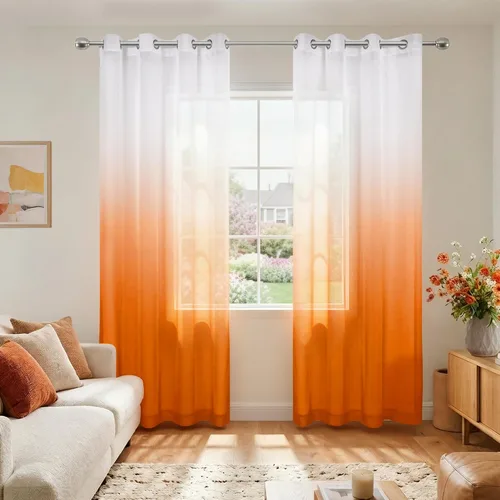 Miniatura 16 de KOUFALL - Cortinas negras de 63 pulgadas de largo para dormitorio, juego de 2 paneles con ojales, cortinas semitransparentes de imitación de lino