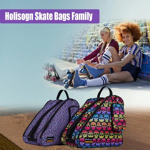 Miniatura 7 de Holisogn Bolsa de patinaje en línea y ruedas, bolsas de alta calidad y moda para niños, niños, adolescentes, adultos