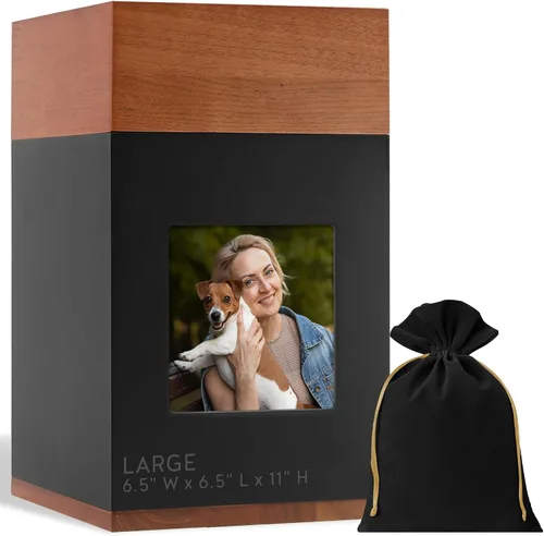Miniatura 8 de Urna de madera de arce atemporal para cenizas para adultos, hombre y mujer, urna de cremación hecha a mano para cenizas humanas, caja de recuerdo
