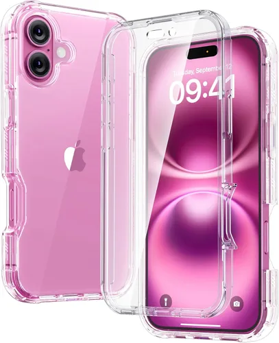 Miniatura 88 de Diaclara - Funda compatible con iPhone 11, carcasa resistente de cuerpo completo con protector de pantalla integrado sensible al tacto y Transparente
