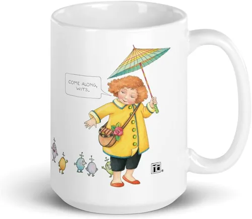 Miniatura 9 de Mary Engelbreit Taza de café, taza de café de cerámica divertida y linda, taza novedosa, regalo de broma para amigos y compañeros de trabajo, taza